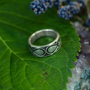 Thick Silver Band Ankh Ring